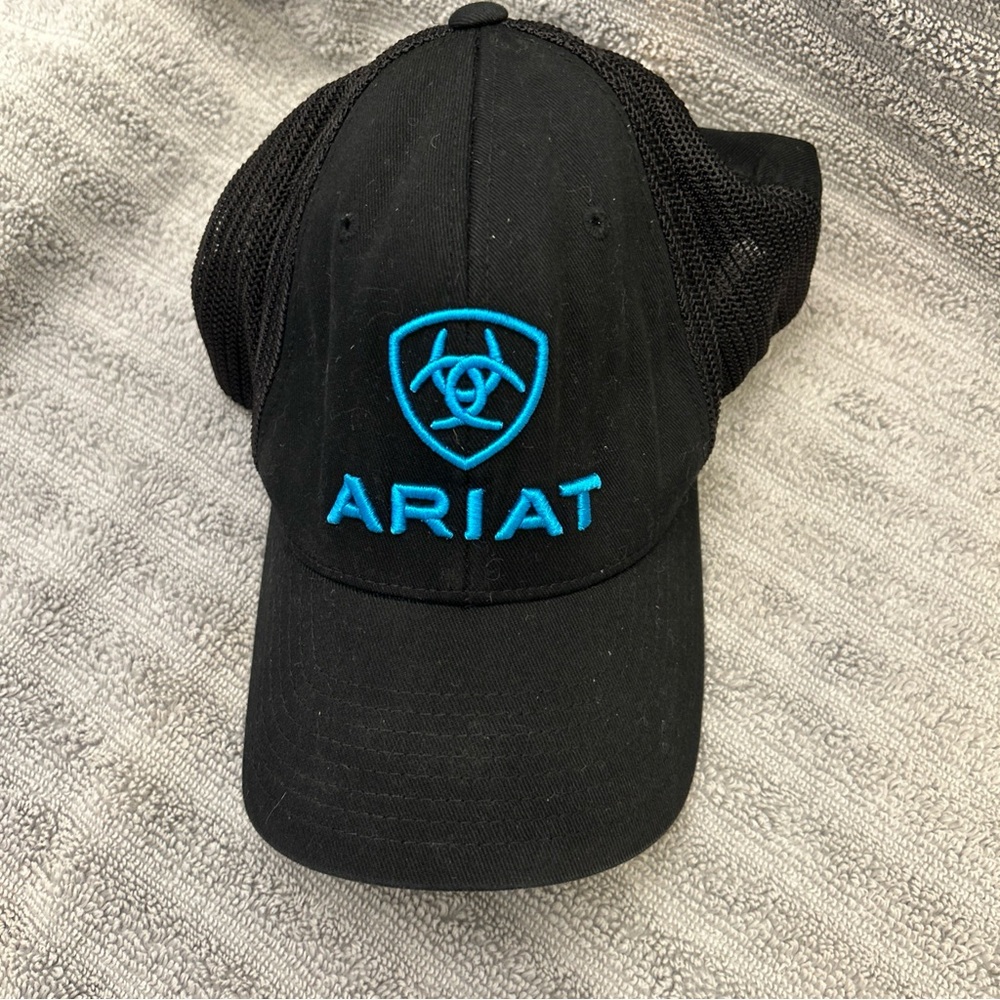 Ariat Black Cap with Blue Logo